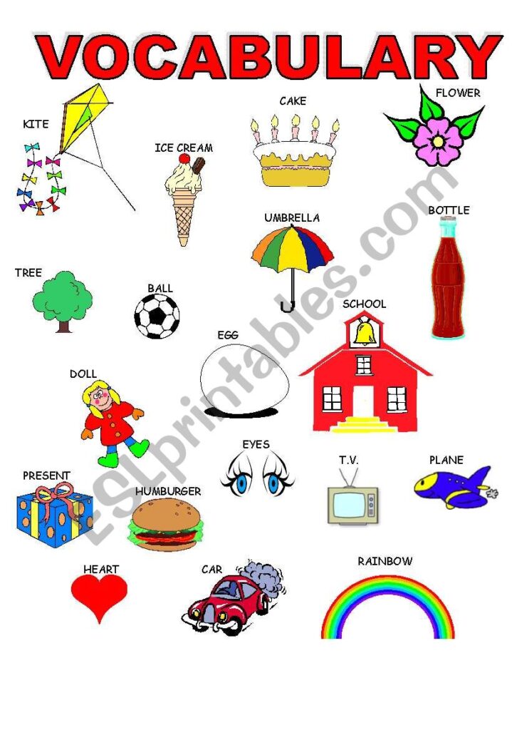 Kids vocabulary Worksheets